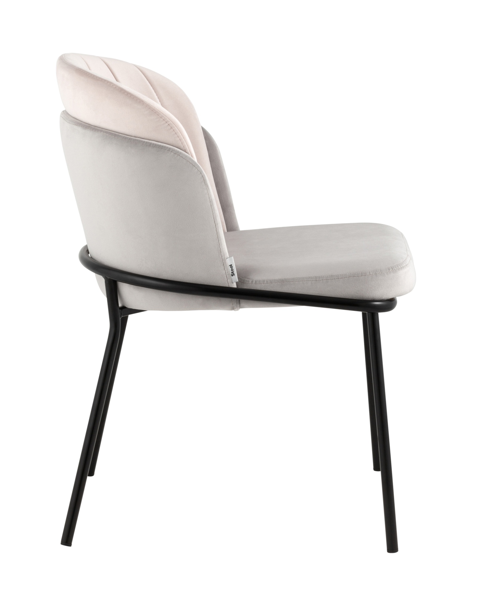 Стул Дабл велюр серый с розовой вставкой Stool Group