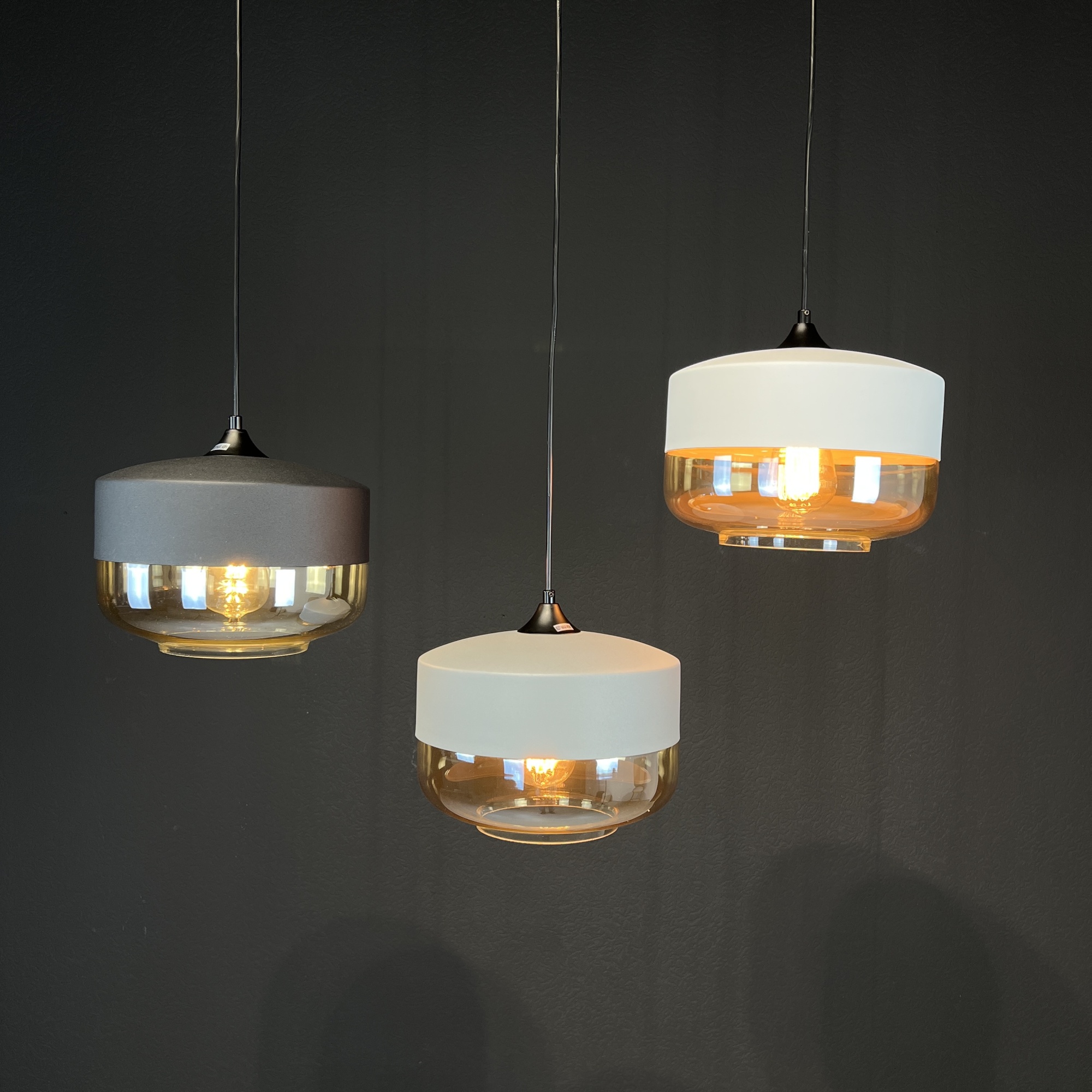 Подвесной светильник NORD D D25 Black/Amber by ImperiumLoft