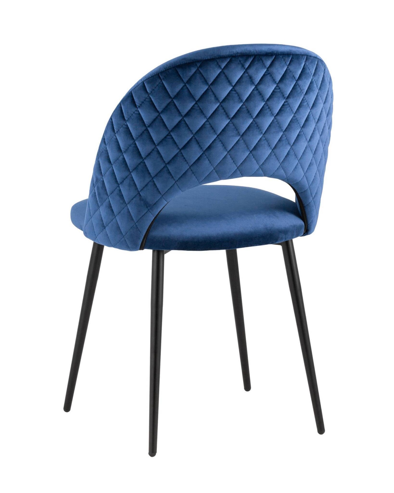 Стул Меган велюр с ромбами синий Stool Group