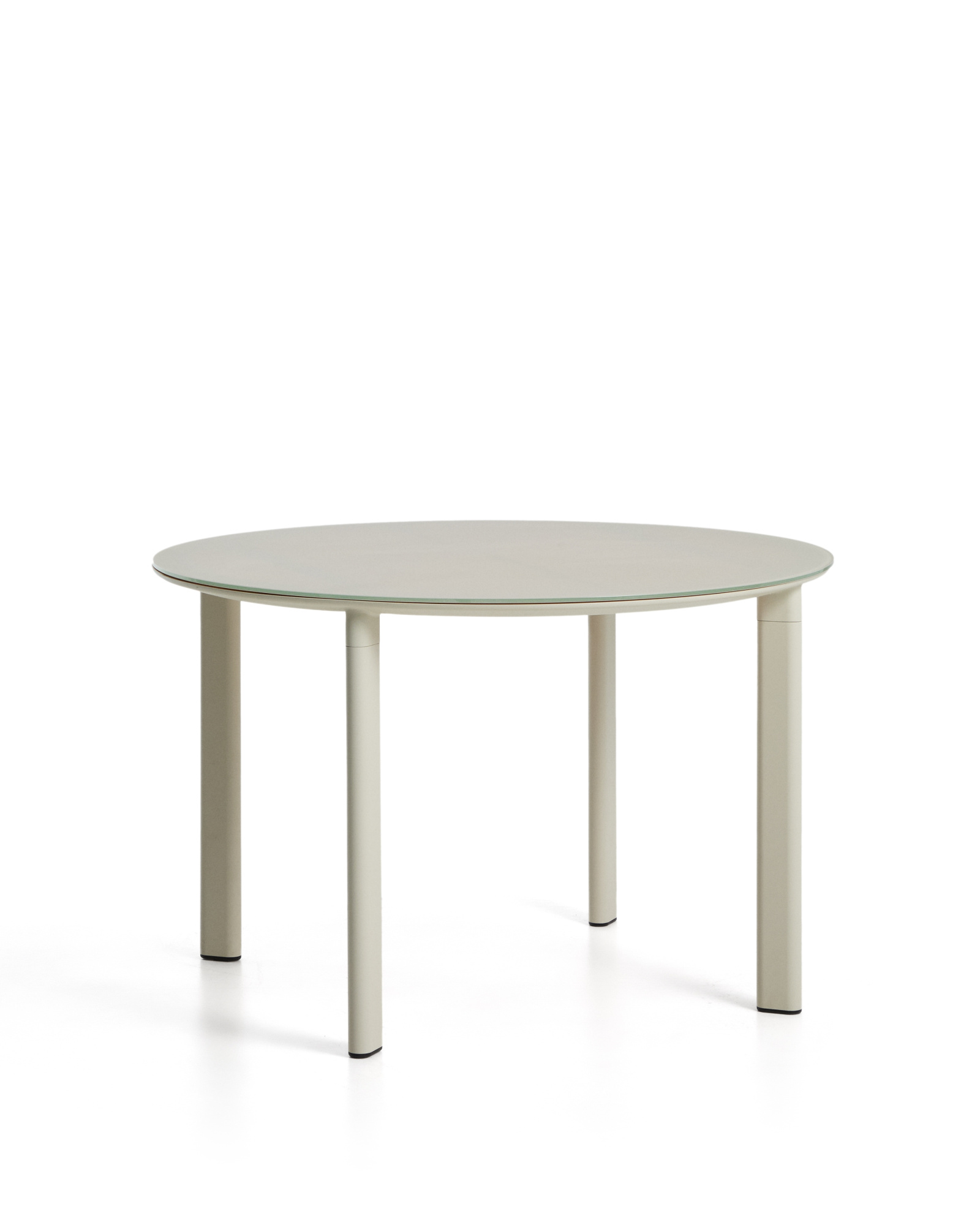 Уличный стол Erice из алюминия и закаленного стекла цвета экрю, 120 см La Forma 482237