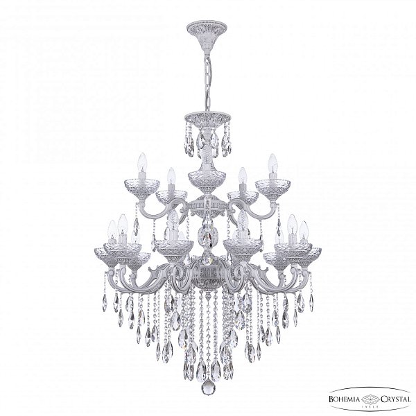 Люстра хрустальная AL78101/10+5/250/2D B WMN P Clear/M-1F Bohemia Ivele Crystal