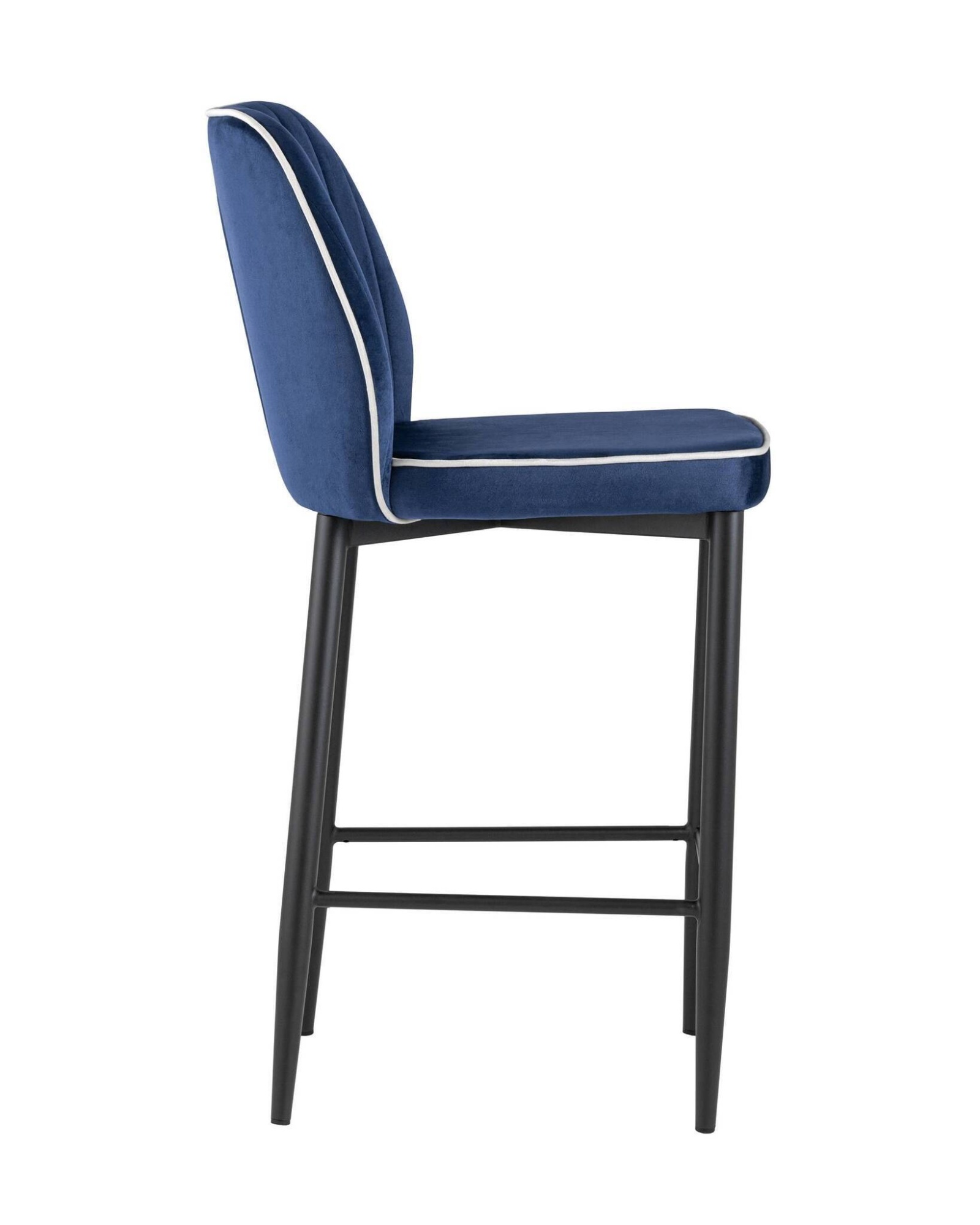 Стул полубарный Лоренс велюр синий Stool Group