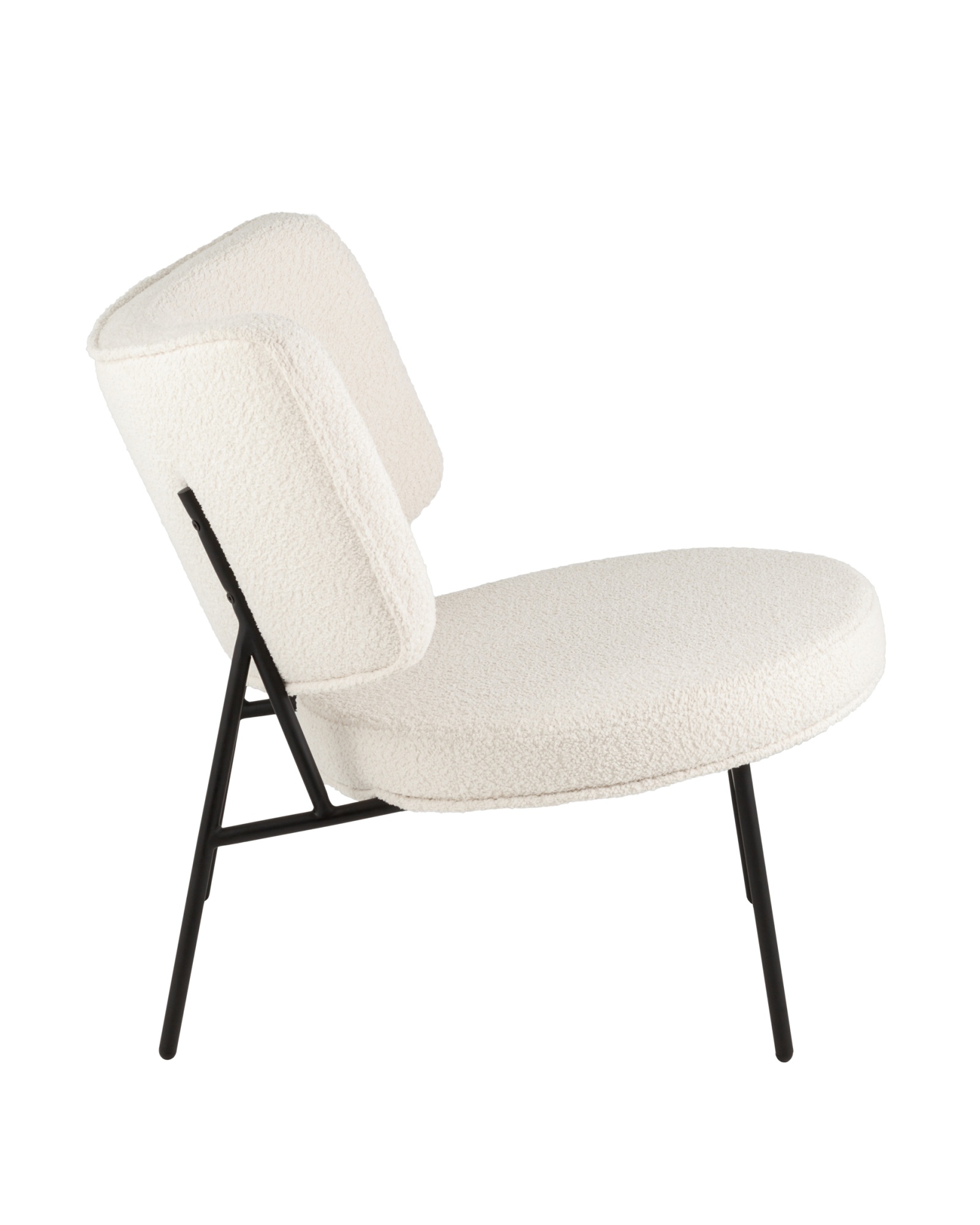 Кресло District Lounge букле белый Stool Group