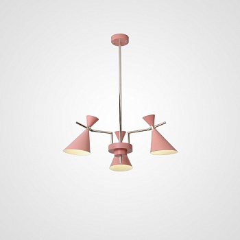 Люстра на штанге FRANKA D80 3 lamps Pink by ImperiumLoft