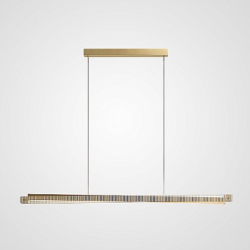 Реечный, рядный светильник CHIFFA SKEW L100 BRASS by ImperiumLoft