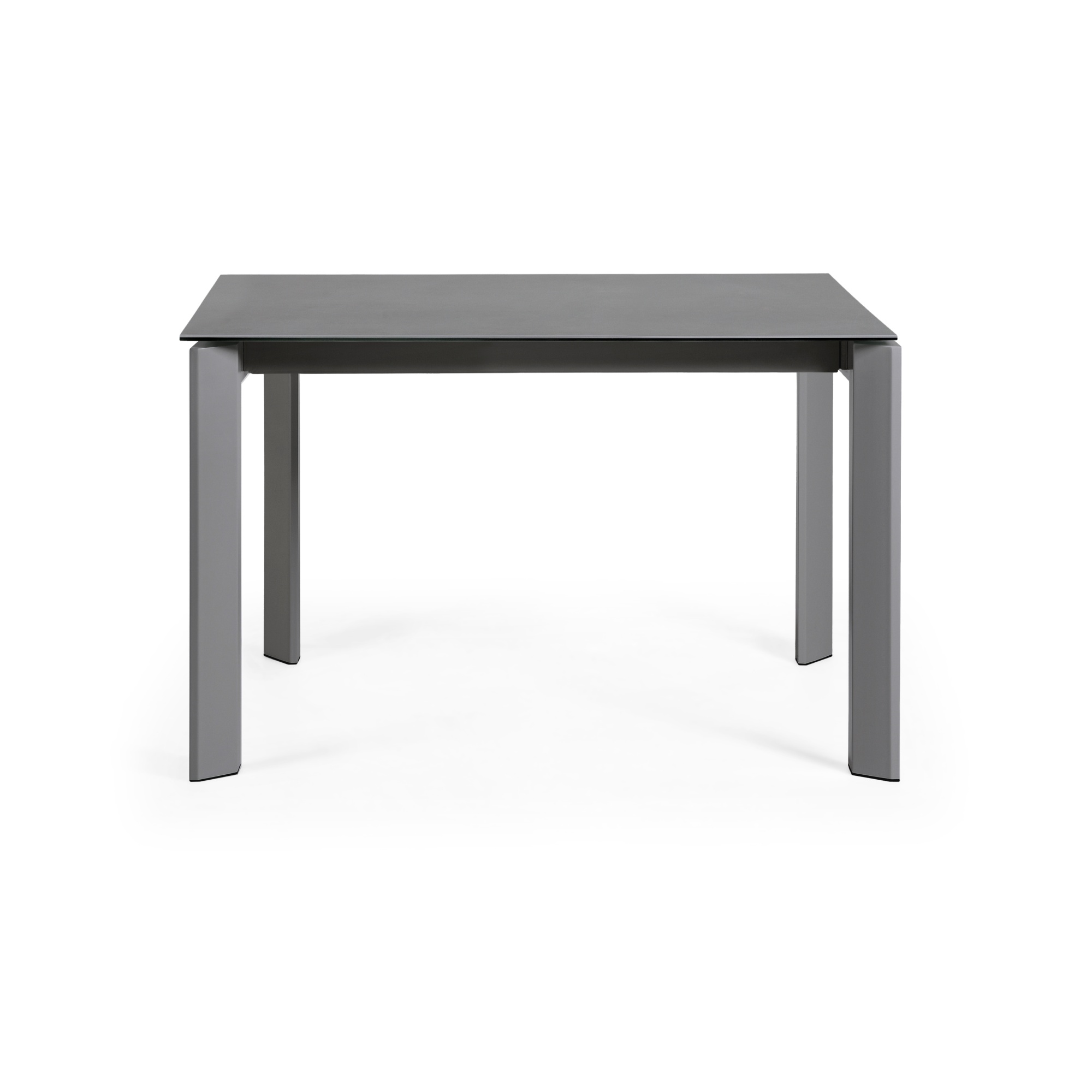 Стол раскладной Atta 120(180) x80 антрацит, керамика Vulcano Roca La Forma (ex Julia Grup)