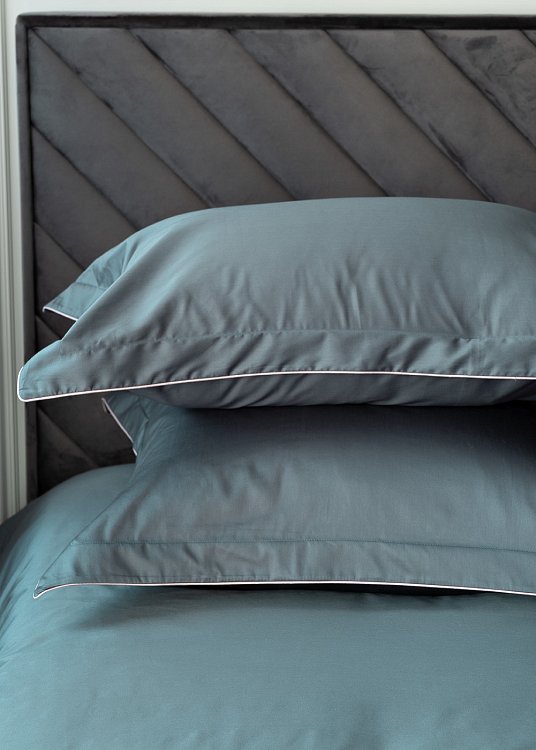 Комплект из 2х наволочек сатиновых 50х70см зеленый Garda Decor 107TD-D26G2-NAV ZEL