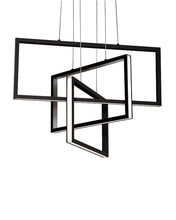 Прямоугольная чёрная люстра Ульрих Louvre Home LHLCH180723XNP