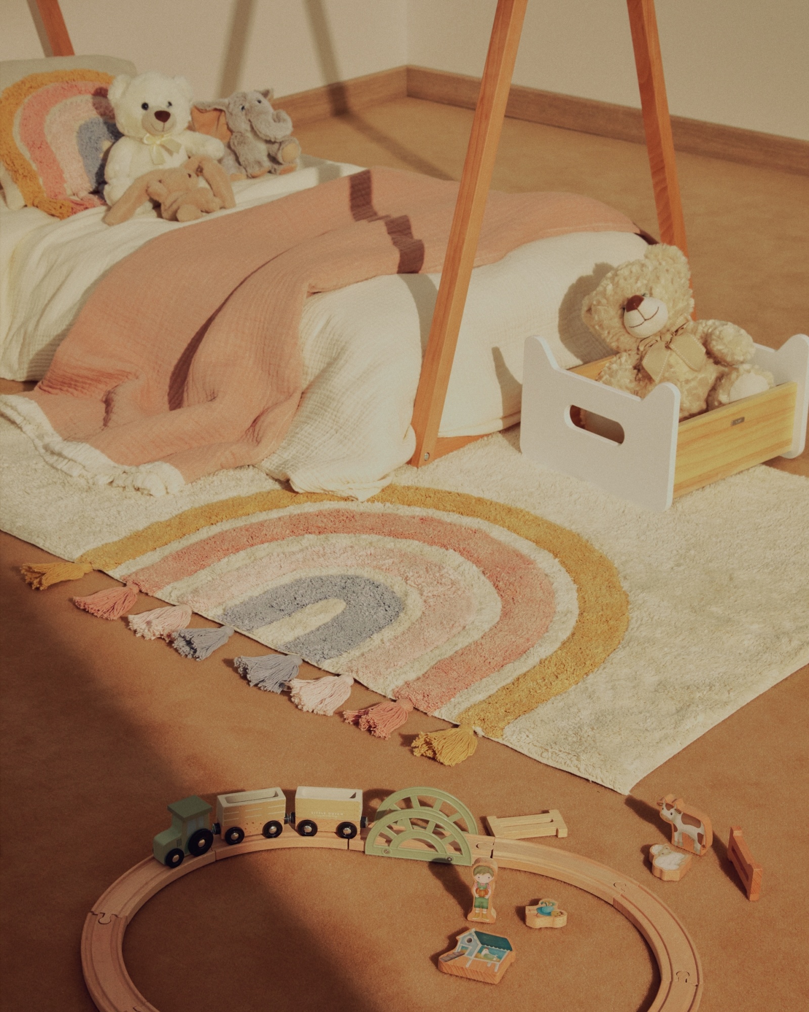 Ковер Tadea 100% хлопок разноцветная радуга 90 x 150 см La Forma (ex Julia Grup)