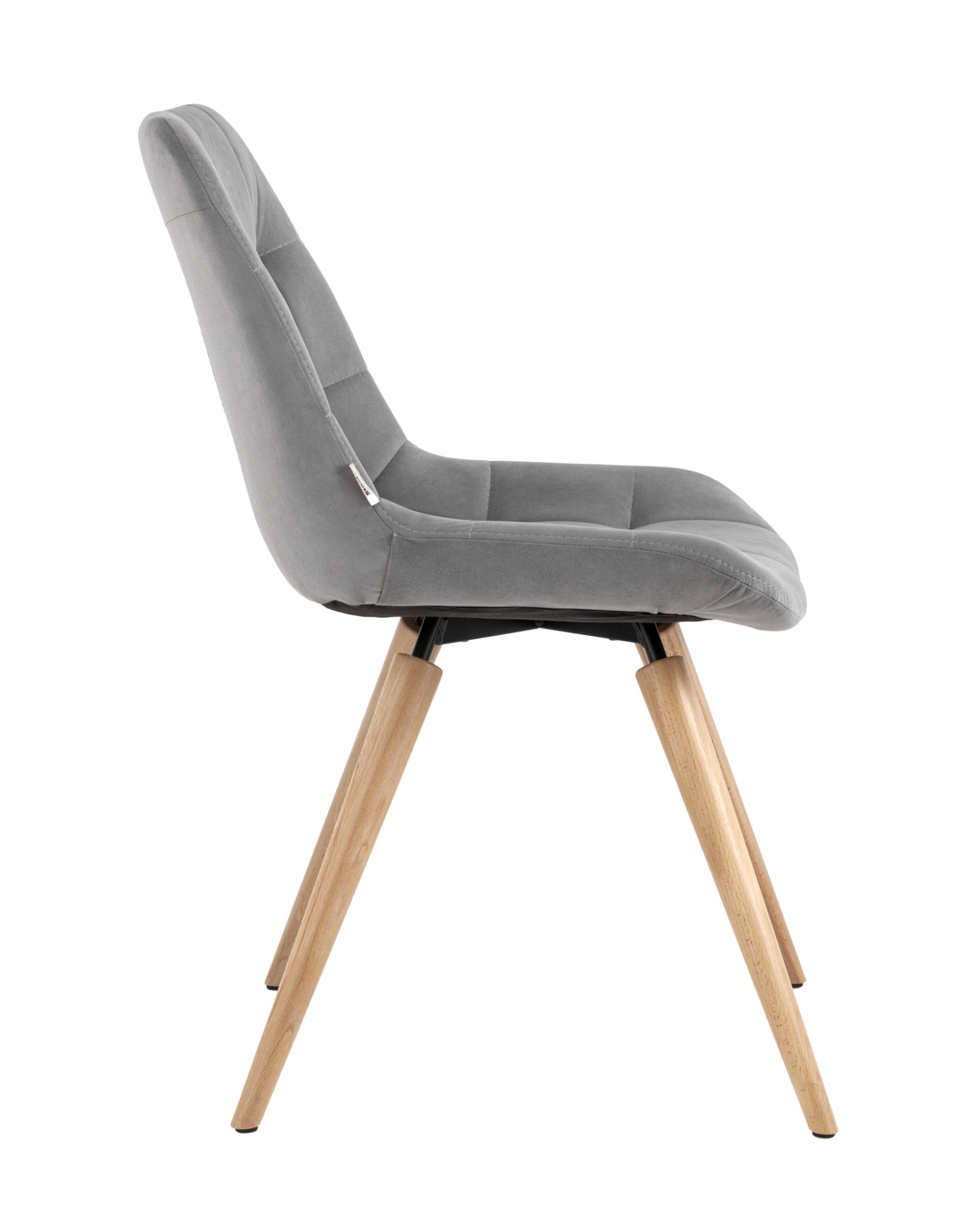 Стул Флекс на деревянных ножках велюр серый Stool Group