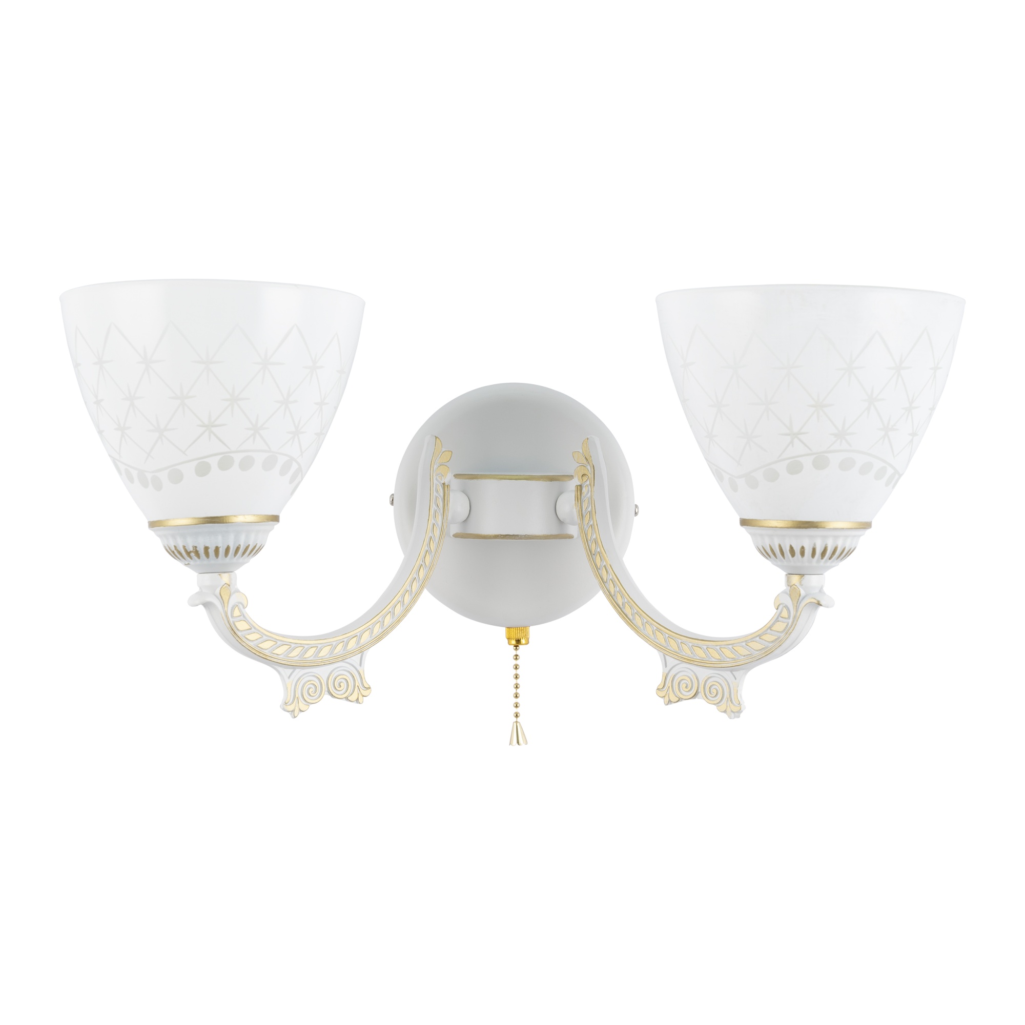 Бра с плафонами 343837/2W WT+G Arte Milano