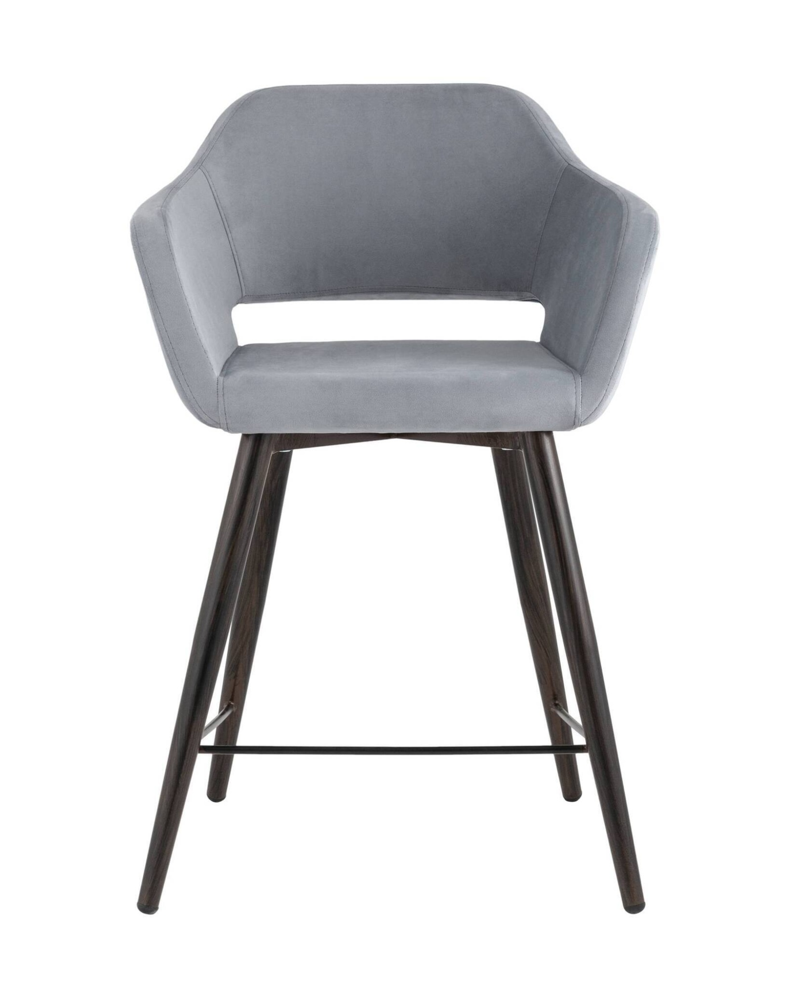 Стул полубарный Саймон велюр серый Stool Group