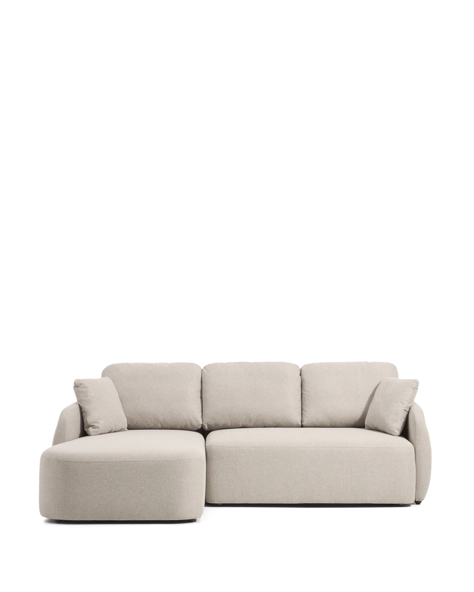 Трехместный диван-кровать Laira с левым шезлонгом из бежевого шенилла 246 см La Forma 443244