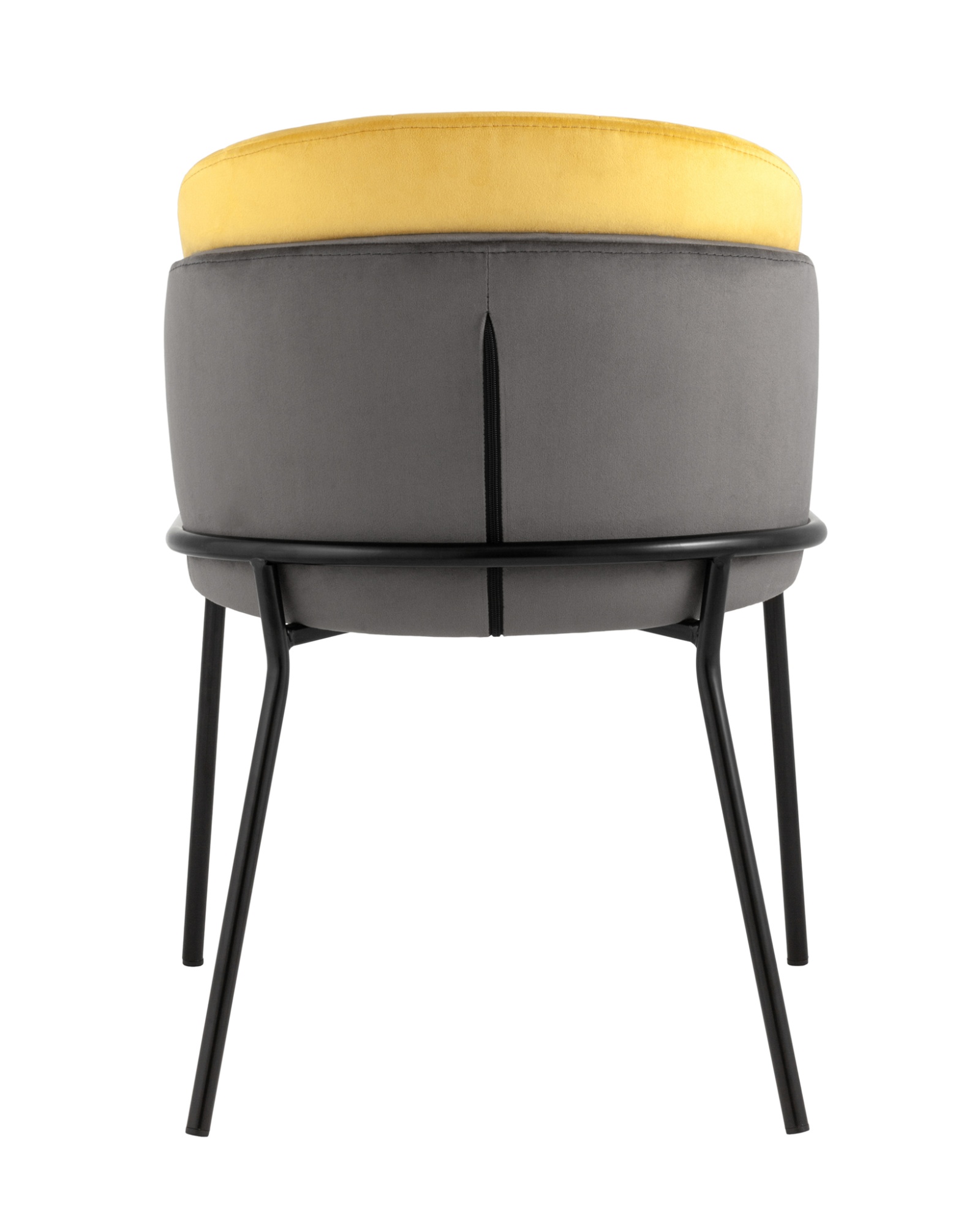 Стул Дабл велюр тёмно-серый с оранжевой вставкой Stool Group