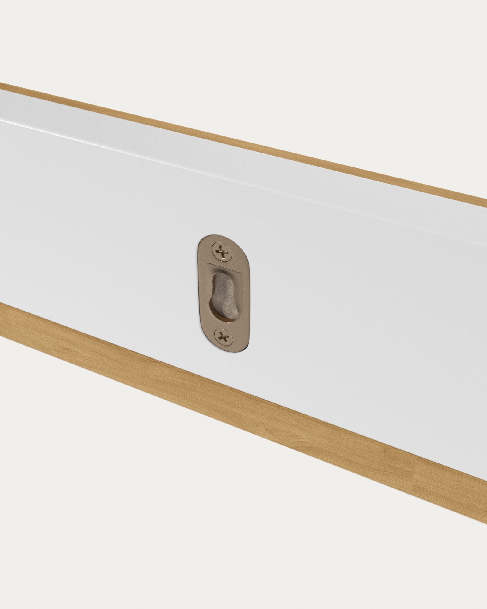 Полка Abilen из шпона дуба и белого лака 80 x 15 cm La Forma (ex Julia Grup)