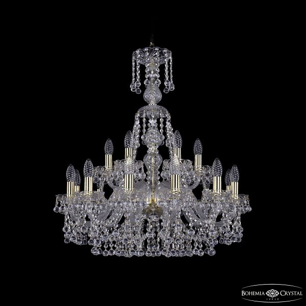 Люстра хрустальная 1409/12+6/240/XL-76 G