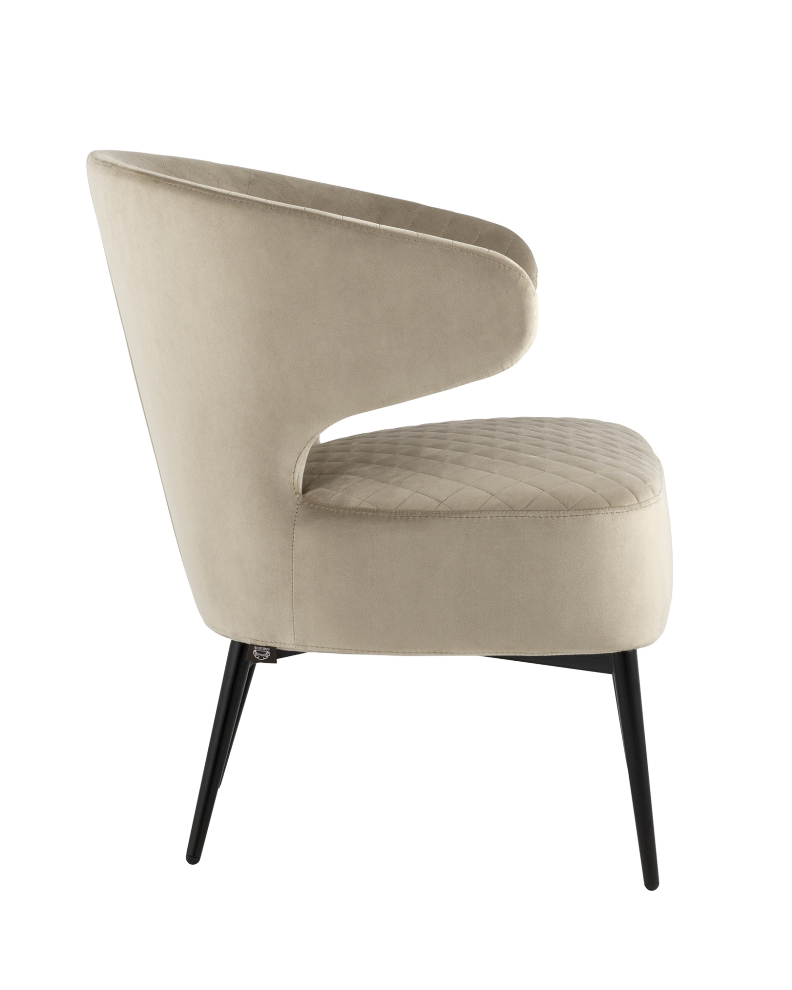 Кресло лаунж Royal велюр бежевый Stool Group