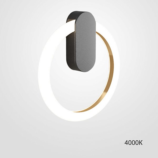 Настенный светильник GINA WALL D20 Black 4000К by ImperiumLoft
