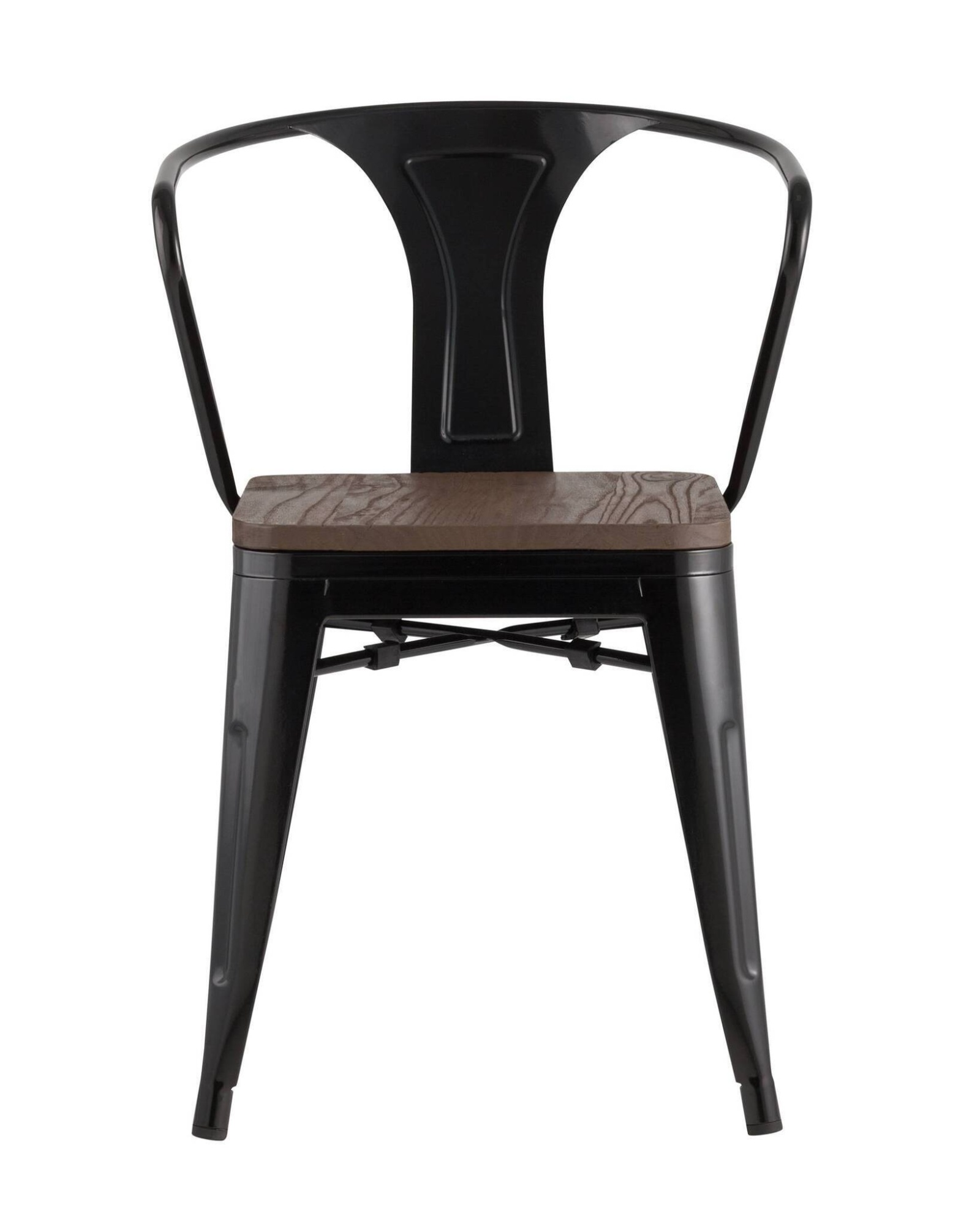 Стул TOLIX ARM WOOD с подлокотниками черный Stool Group