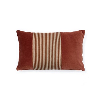 Samit Чехол на подушку из 100% хлопкового бархата с красными полосками 30 x 50 см La Forma (ex Julia Grup)