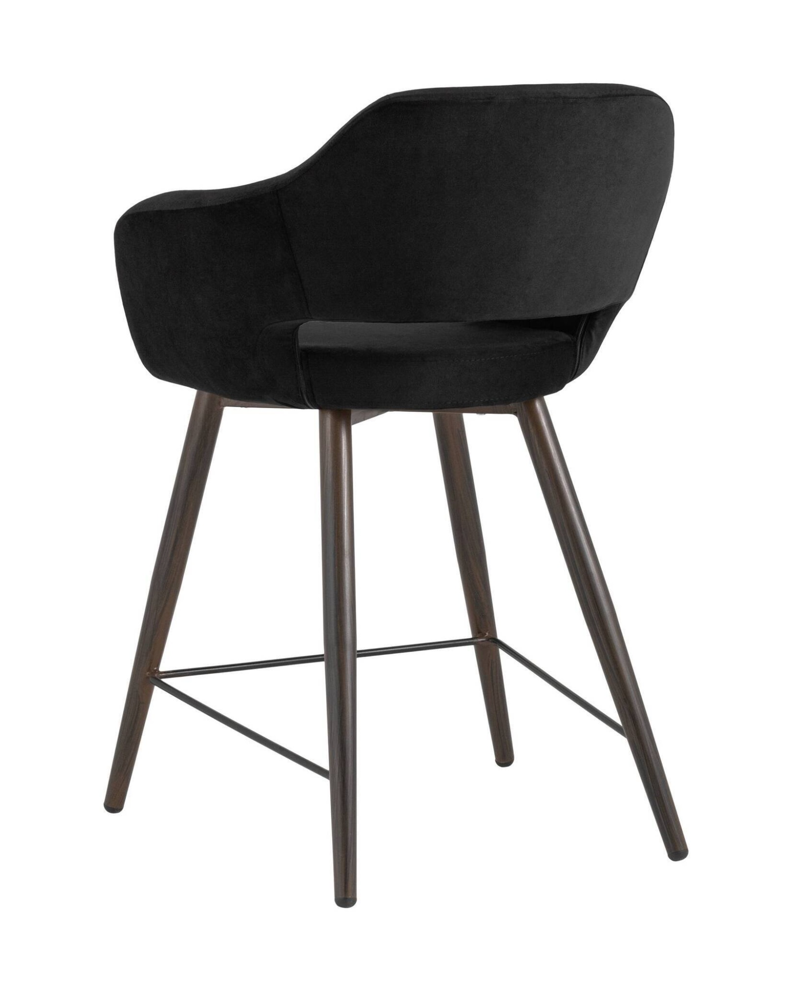 Стул полубарный Саймон велюр черный Stool Group