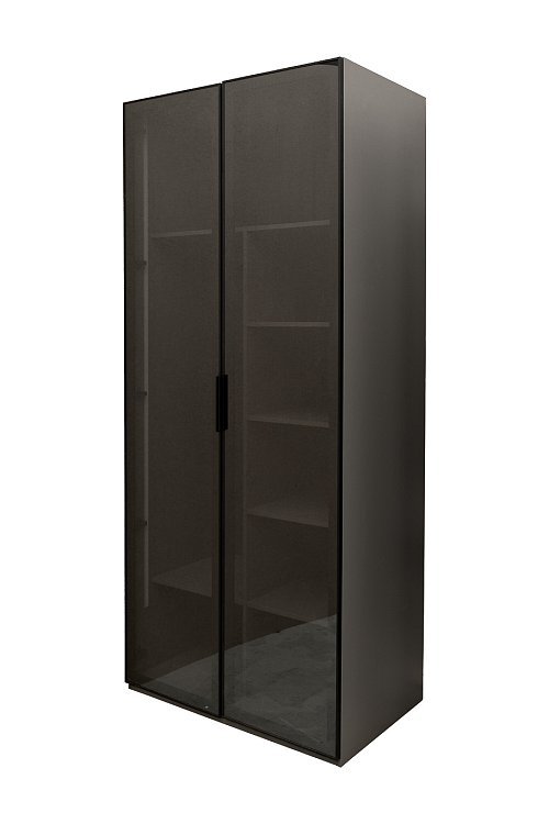Шкаф Alto двухдверный с полками цвет серый кобальт Garda Decor GD-10013-6-2(тонировка)