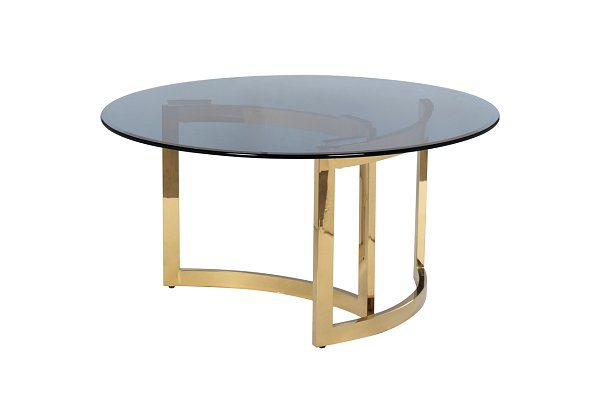 Стол журнальный золотой с темным стеклом Garda Decor 47ED-CT062GOLD