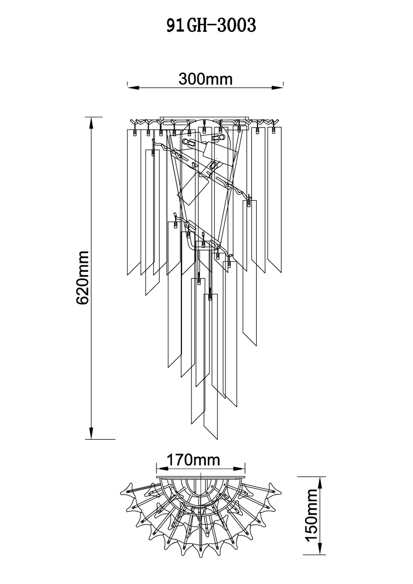Бра стеклянное Garda Decor 91GH-3003