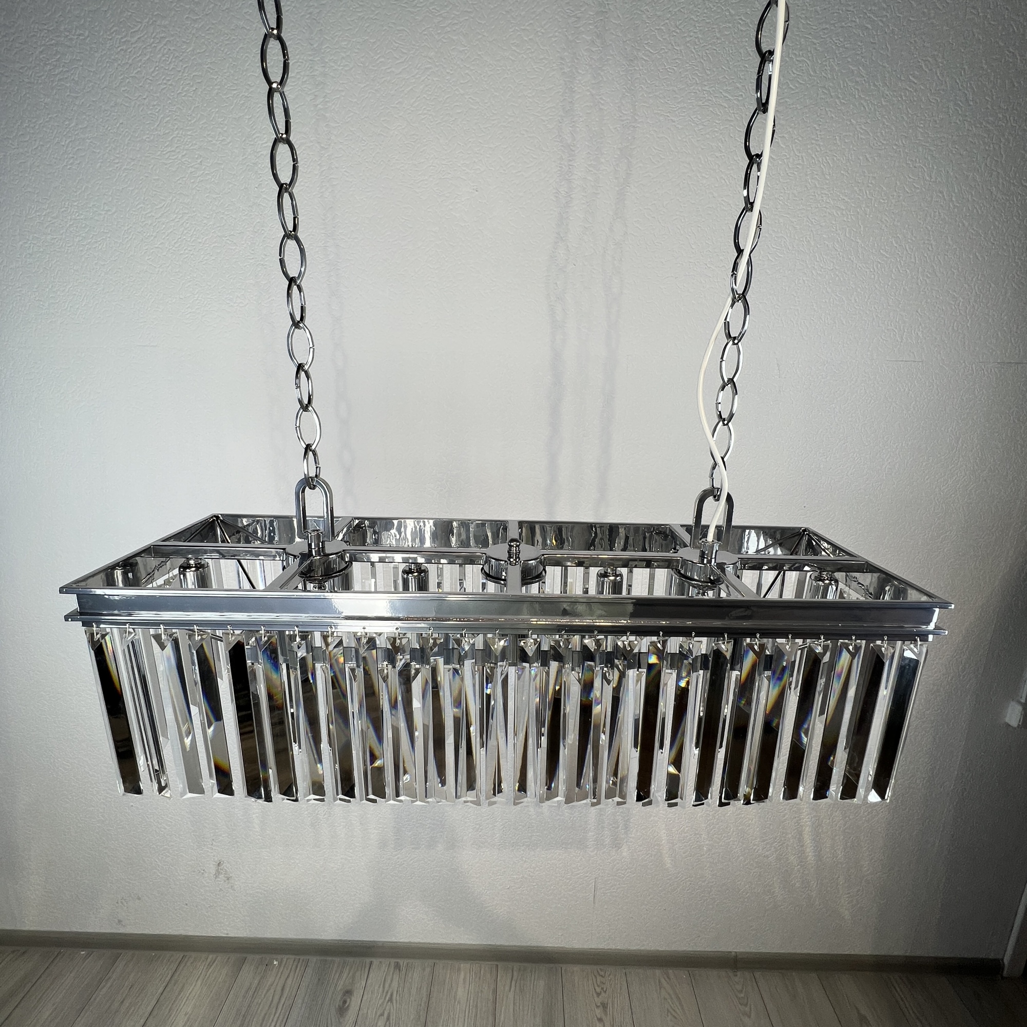 Люстра Rh 1920S Odeon Clear Glass Fringe Chrome By Imperiumloft