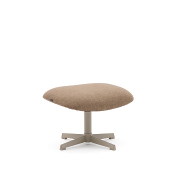 Jaspe Вращающийся пуф светло-коричневого цвета с серой отделкой металла La Forma (ex Julia Grup)