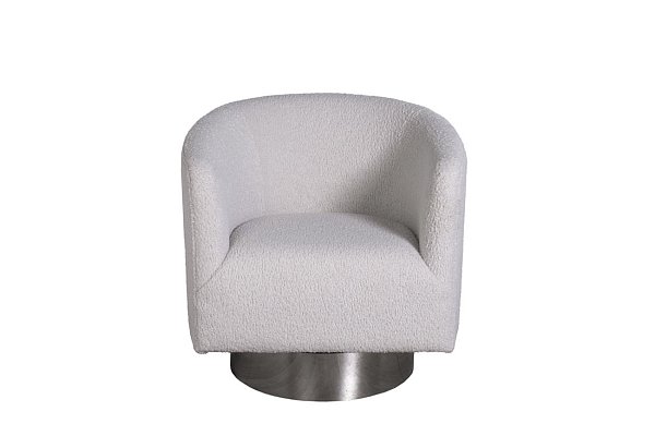 Кресло вращающееся искусственный каракуль серое Garda Decor 48MY-KRES-2841 SER