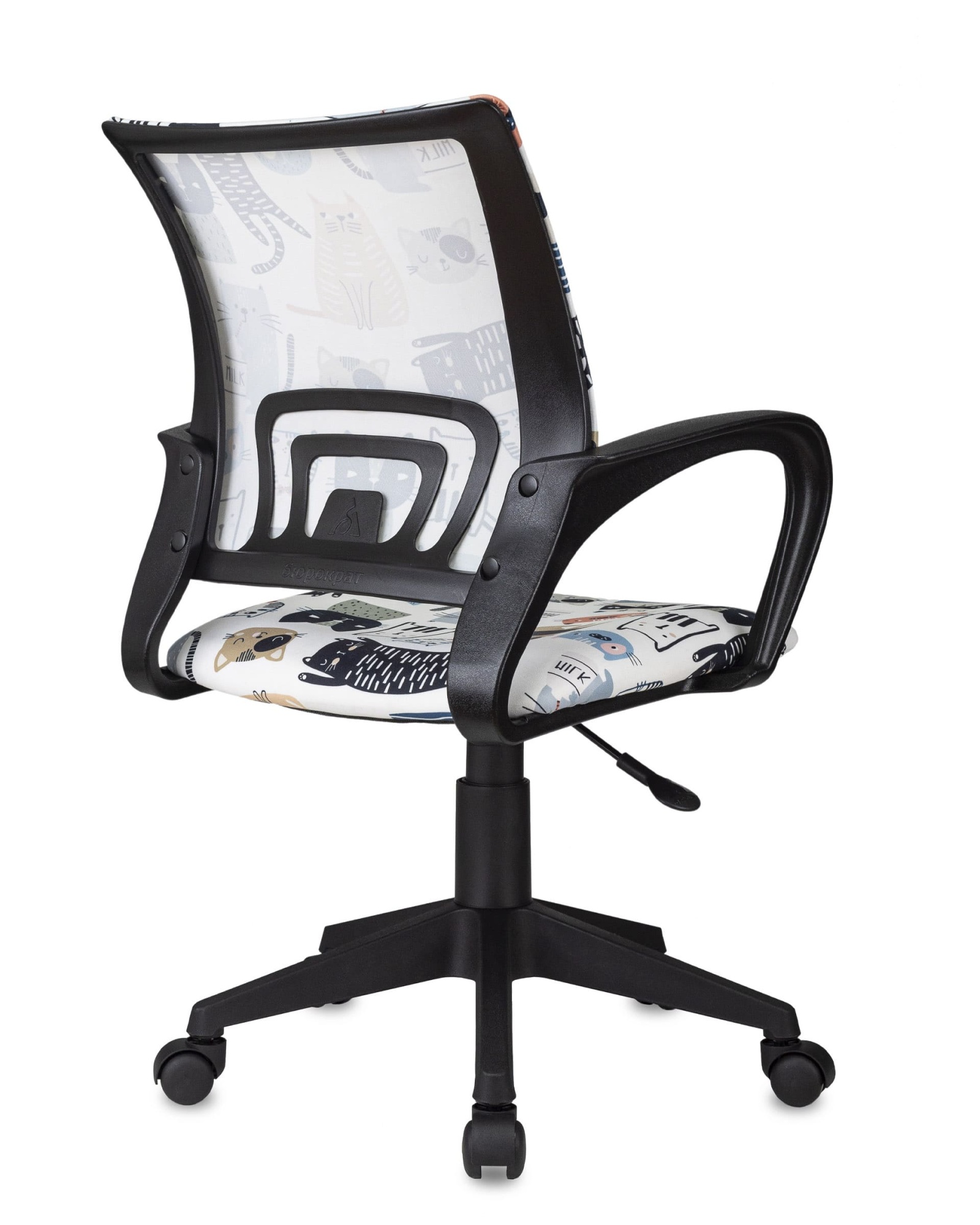 Кресло детское Бюрократ BUROKIDS 1 мультиколор коты крестовина пластик Stool Group