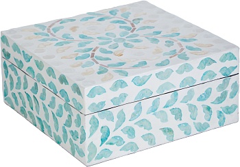 Шкатулка с отделкой раковинами устриц Glasar 67-002