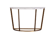 Консоль искусственный белый мрамор Pearl White/матовое золото Garda Decor 33FS-CST20C05-BBS Консоль искусственный белый мрамор Pearl White/матовое золото Garda Decor 33FS-CST20C05-BBS