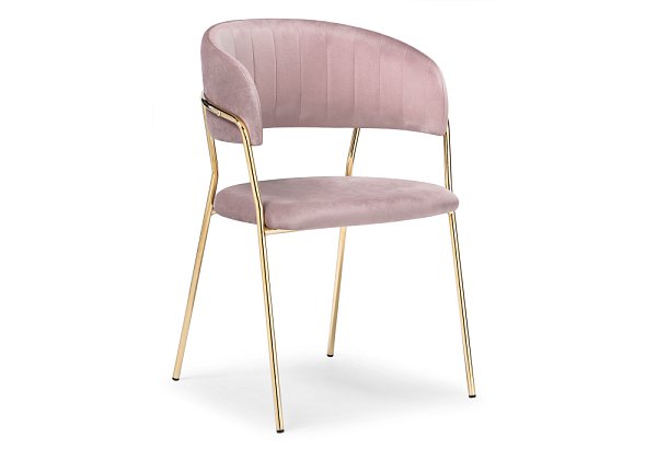 Стул Woodville Kamelia pink / gold 15321