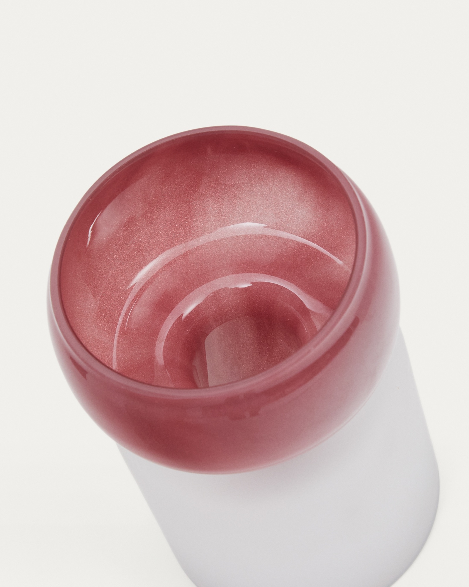 Ваза из прозрачного и розового стекла Kelse, 19 см La Forma (ex Julia Grup)