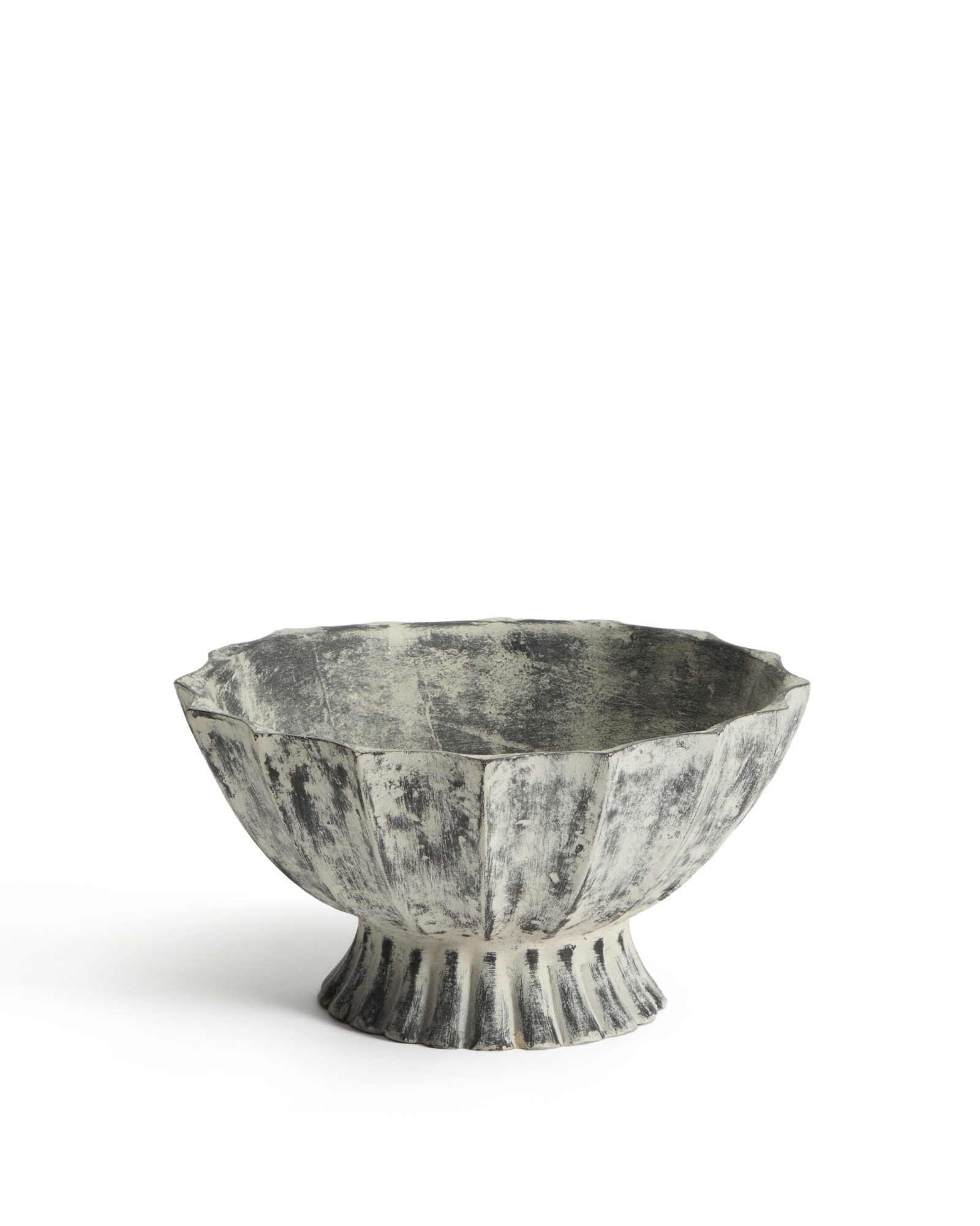 Ваза Valura из папье-маше серая Ø 26 см La Forma (ex Julia Grup)