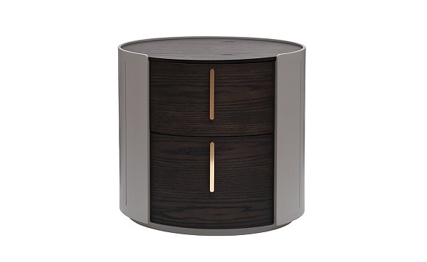 Тумбочка с 2мя ящиками темный шпон Garda Decor 77IP-30200