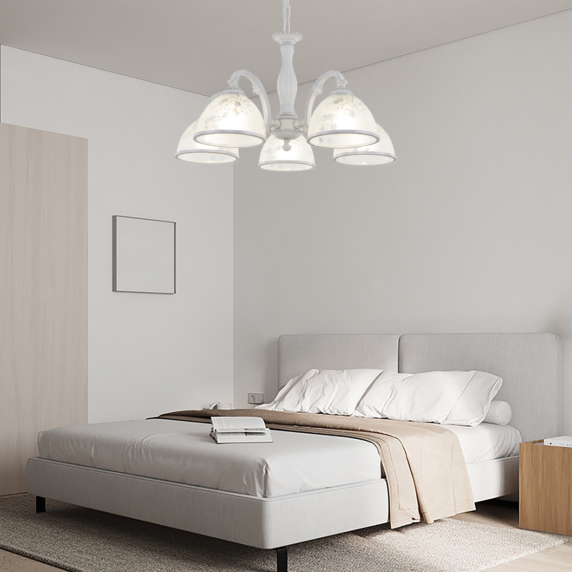 Люстра с плафонами 349737/5 WT+SL Arte Milano