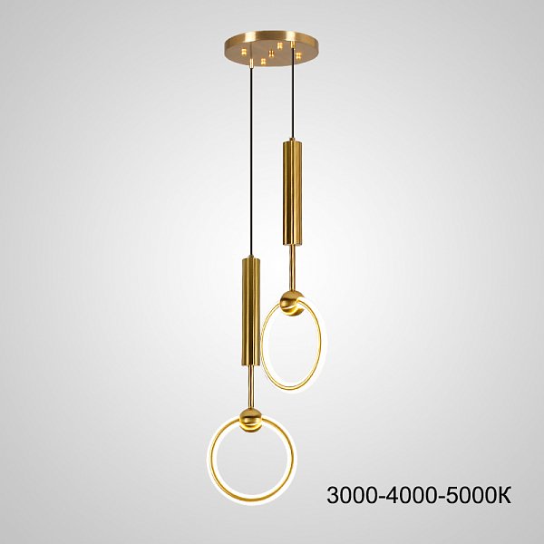 Подвесной светильник RING DUO A Brass Трехцветный свет by ImperiumLoft