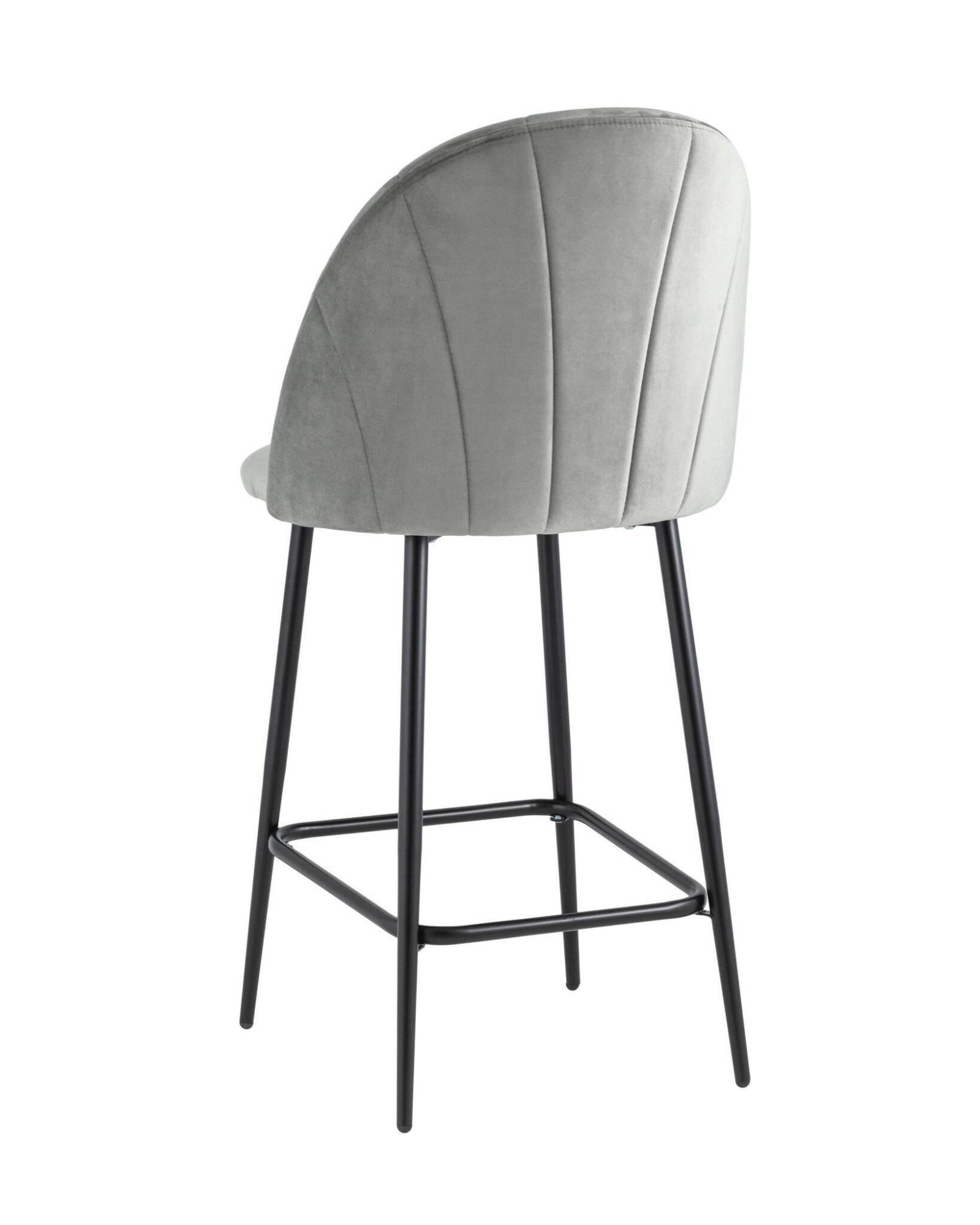 Стул полубарный Логан велюр серый Stool Group