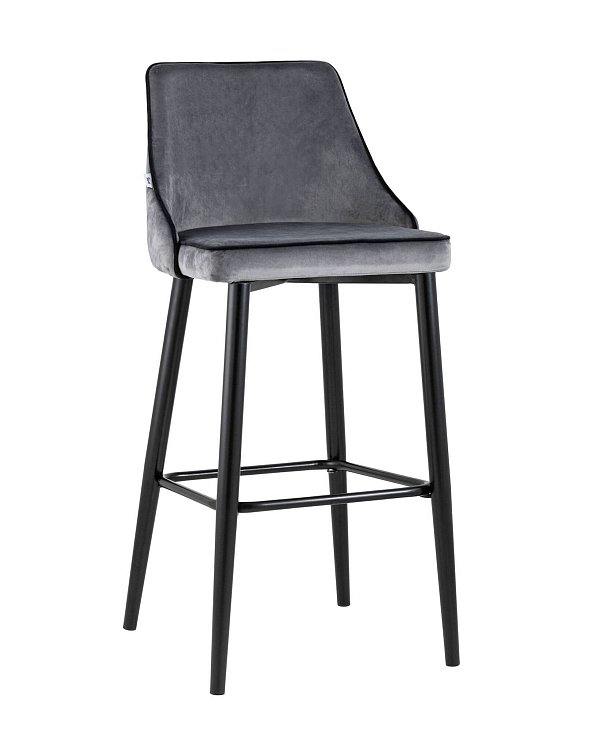 Стул барный Коби велюр серый Stool Group
