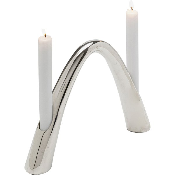Подсвечник Bow Duo Chrome 21cm KARE 57123
