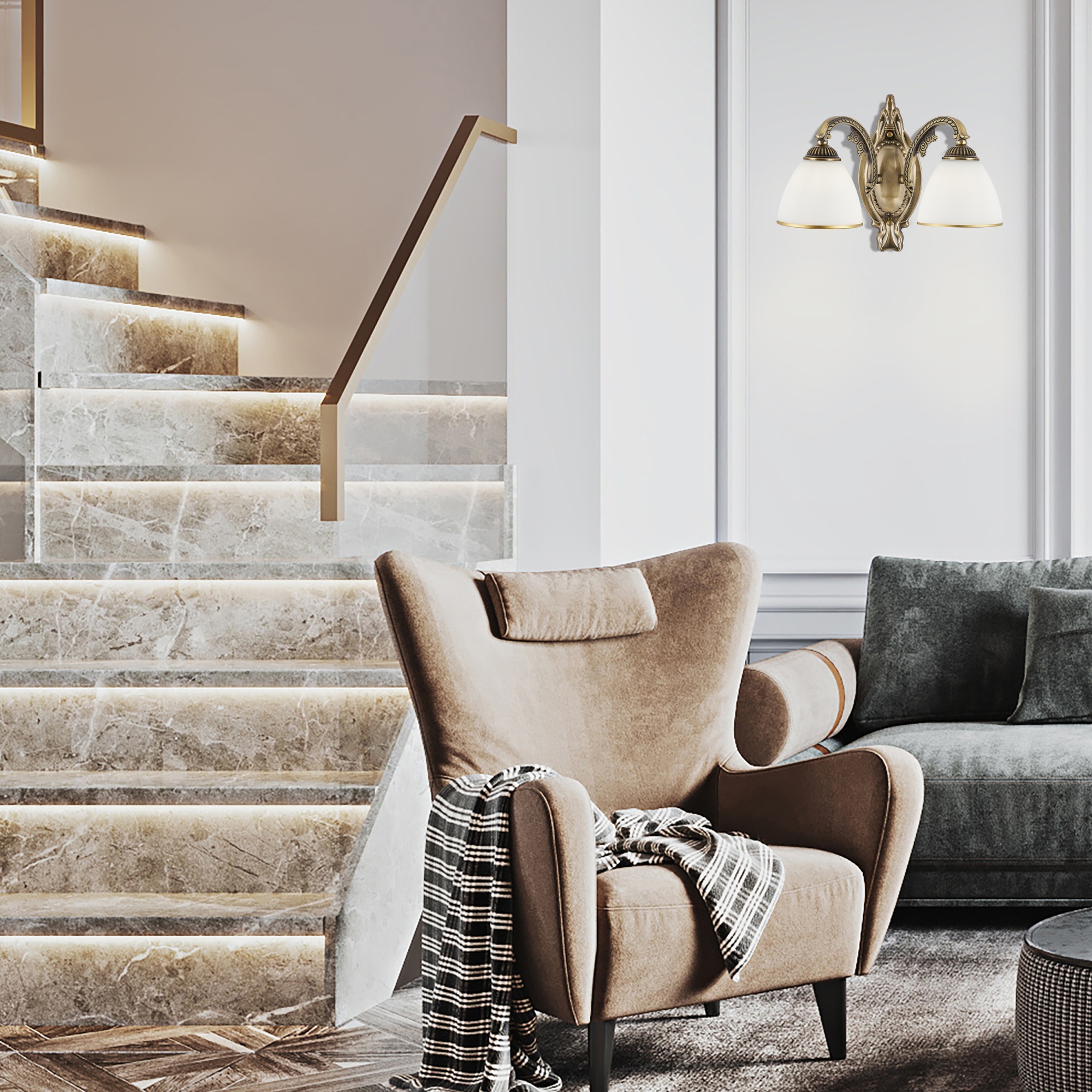 Бра с плафонами 340837/2W AB Arte Milano