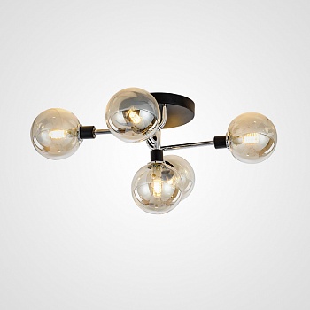 Подвесная люстра NEXO 5 Янтарь, Серебро by ImperiumLoft