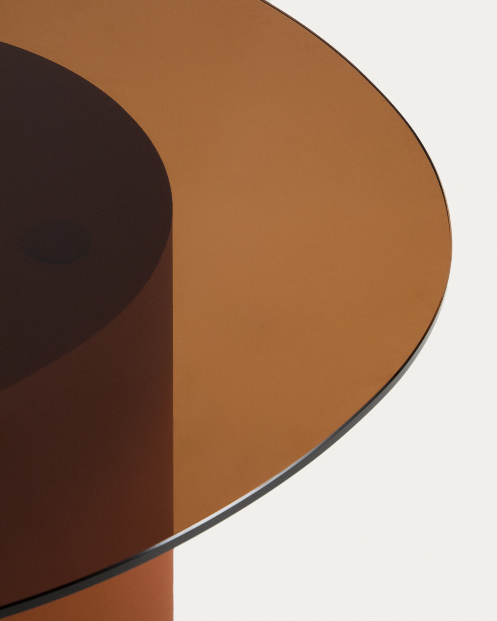 Приставной столик Olir из коричневой стали и закаленного стекла, 82 x 74 см La Forma 482449