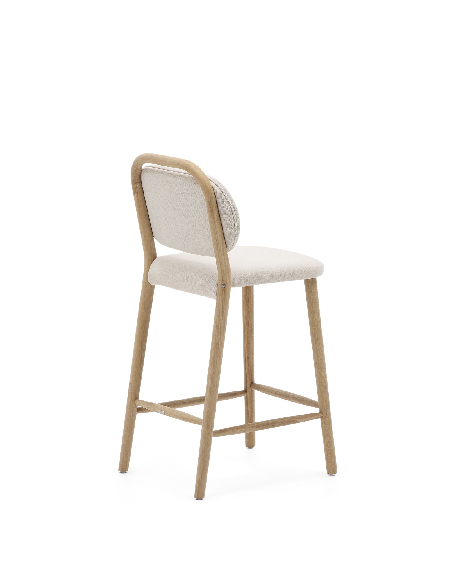 Полубарный стул Helda из бежевого шенилла и массива дуба FSC 65 см La Forma (ex Julia Grup)