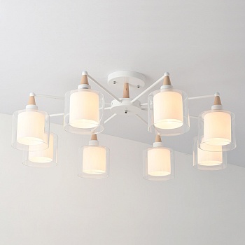 Люстра на штанге RICE D89 White by ImperiumLoft