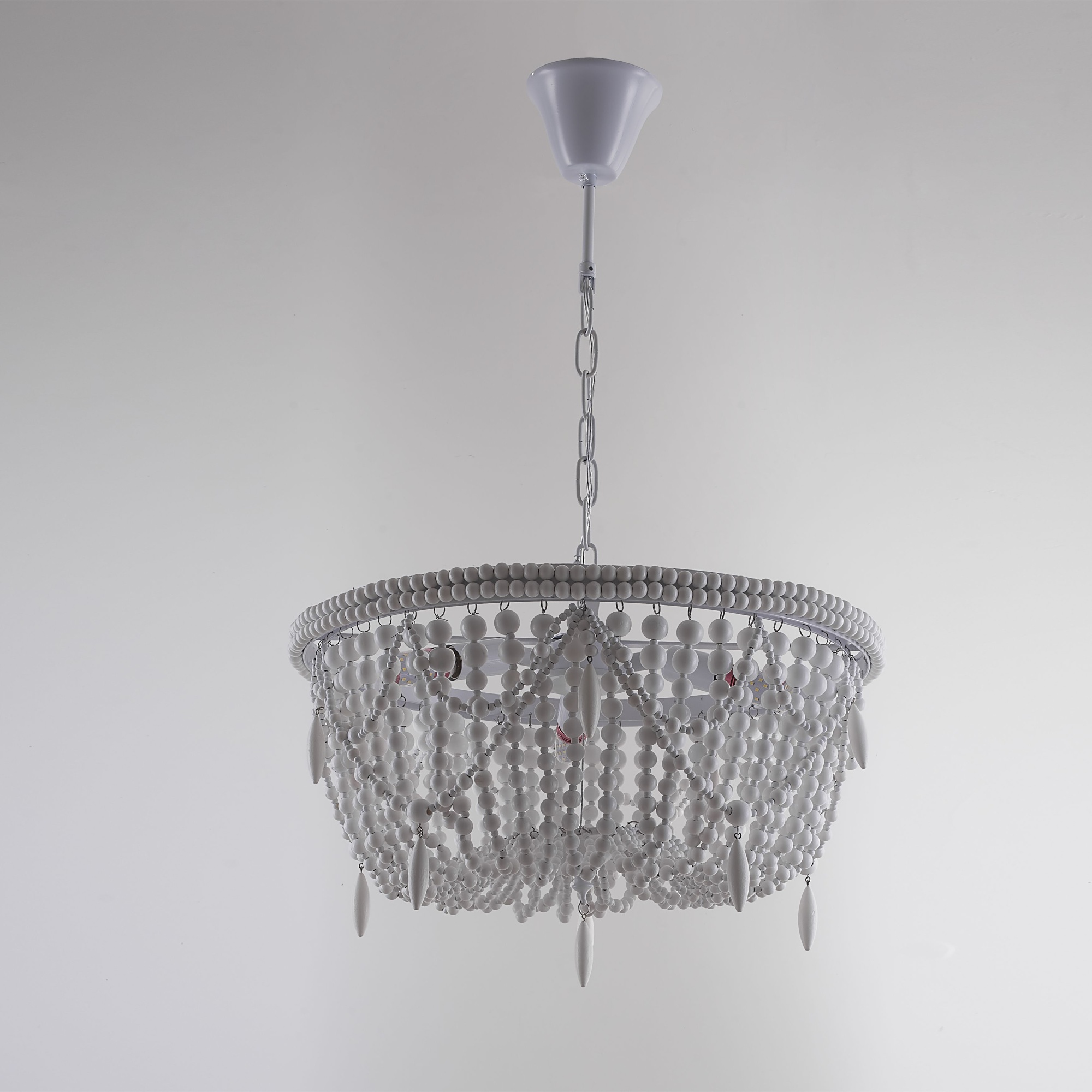Люстра RH Anselme White Wood Weathered Chandelier by ImperiumLoft