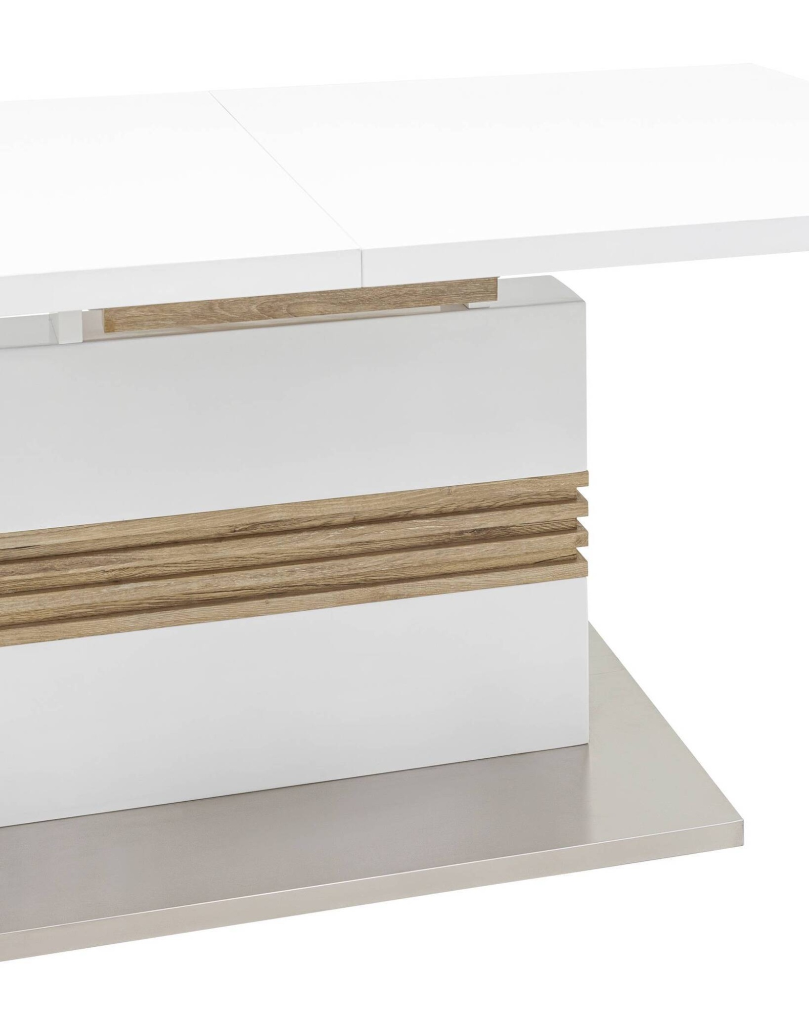 Стол обеденный Тампа раскладной 160-200*90 глянцевый белый Stool Group